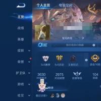 V6 1典藏 1星传说 5传说 40史诗 141皮肤 102英雄 永恒钻石IV